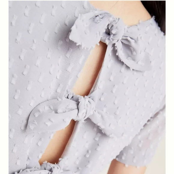 Anthropologie Sunday In Brooklyn Georgiana Bows Textured Mini Dress - Picture 3 of 12